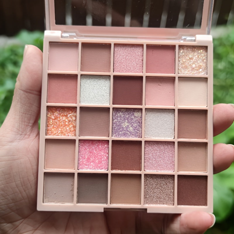 Peelypop 25 Colors Earth Color Glitter Eyeshadow