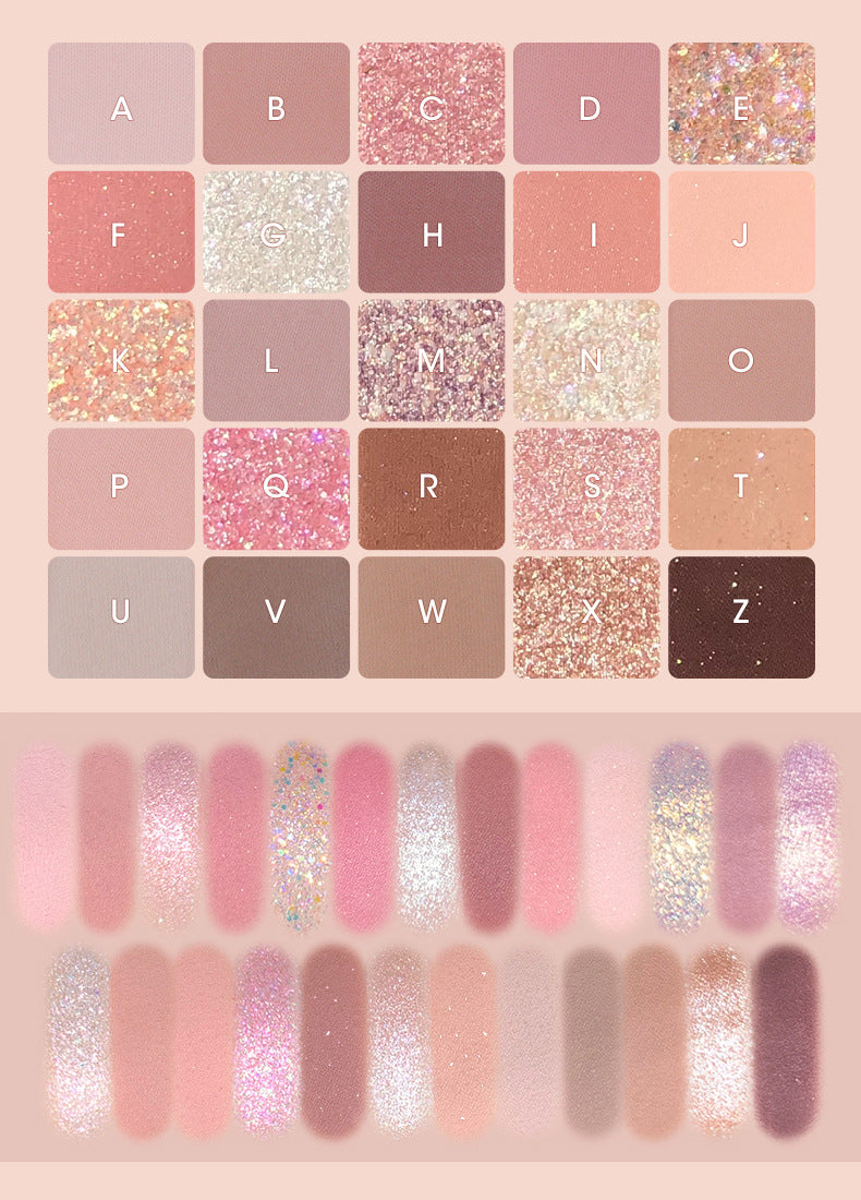 Peelypop 25 Colors Earth Color Glitter Eyeshadow