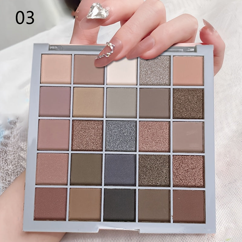 Peelypop 25 Colors Earth Color Glitter Eyeshadow